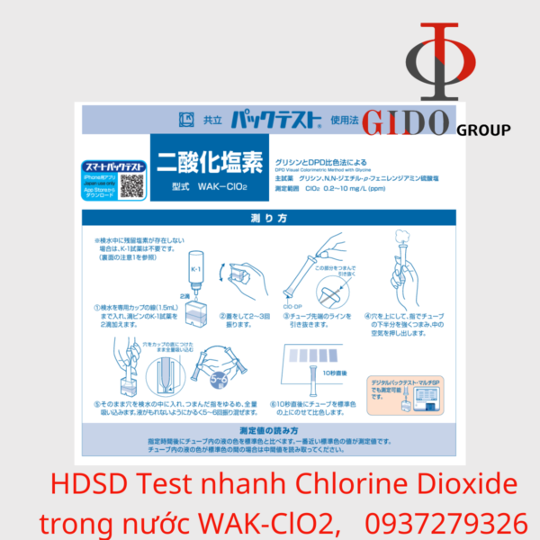 Test nhanh Chlorine Dioxide trong nước WAK-ClO2