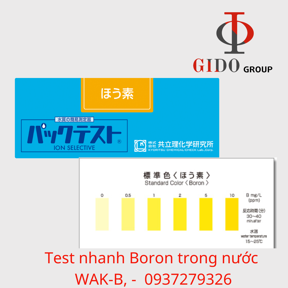 Test nhanh Boron trong nước, WAK-B
