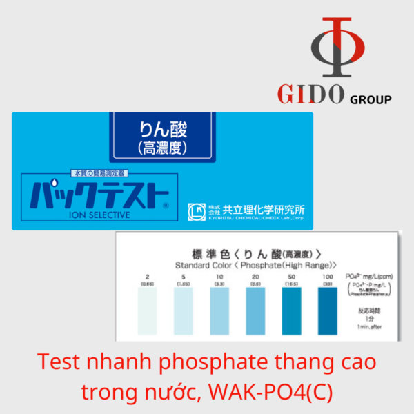 Test nhanh Phosphate thang cao trong nước WAK-PO4(C)