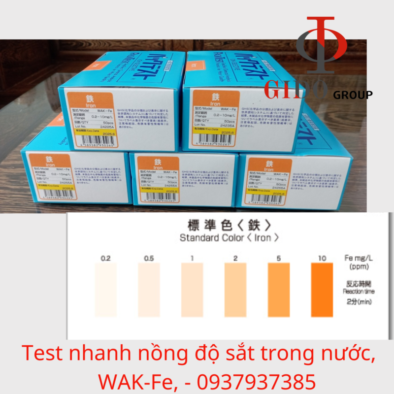 Test nhanh sắt trong nước WAK-Fe