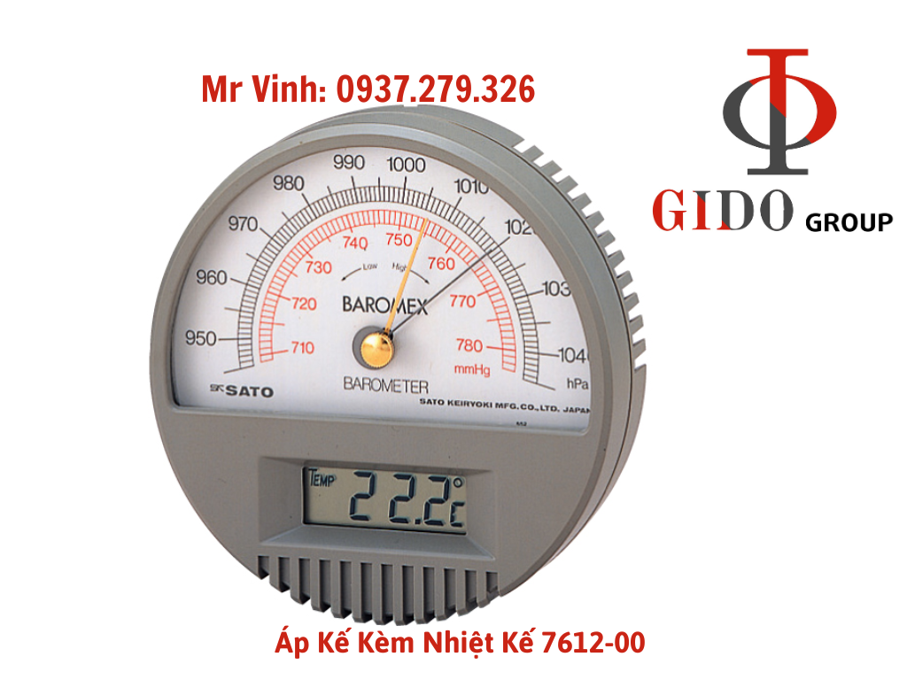 Áp Kế Kèm Nhiệt Kế 7612-00