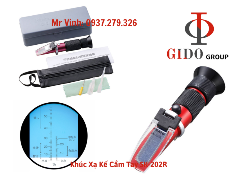 Khúc Xạ Kế đo độ muối SK-202R