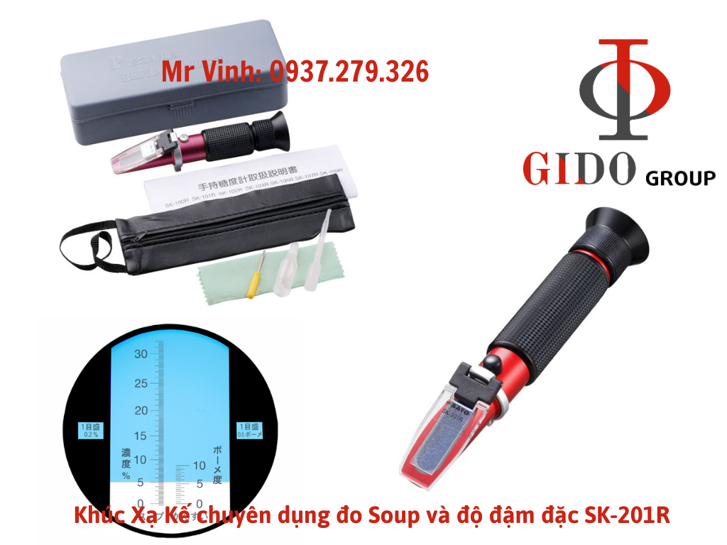 Khúc Xạ Kế chuyên dụng đo Soup và độ đậm đặc SK-201R