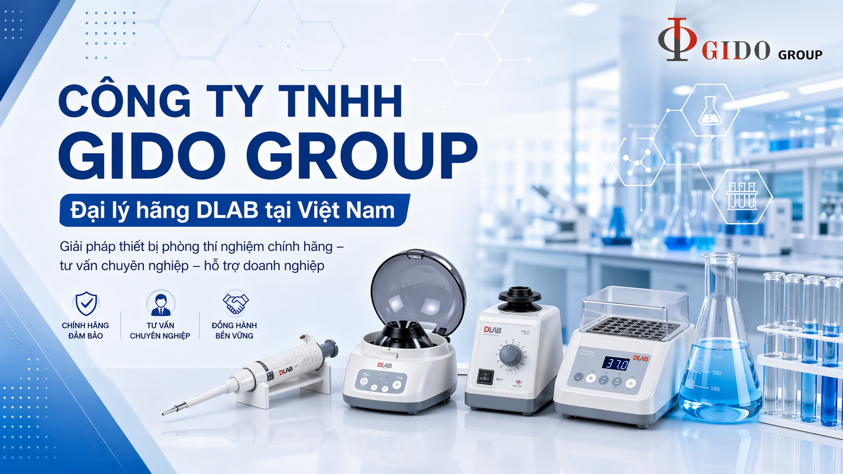 Đại lý DLAB Việt Nam Gido Group tư vấn thiết bị phòng thí nghiệm