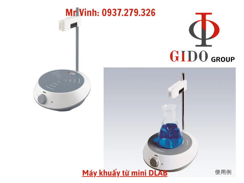 Máy khuấy từ mini DLAB EcoStir 300-2000 rpm cho phòng thí nghiệm