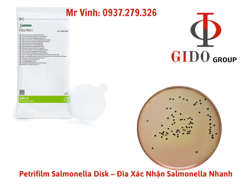 Kết quả xác nhận Salmonella đổi màu