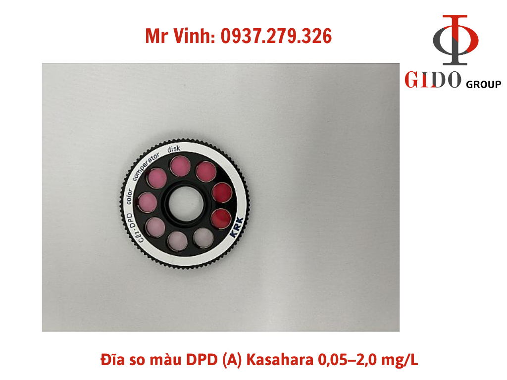 Đĩa so màu DPD (A) Kasahara 0,05–2,0 mgL