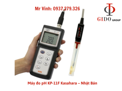 Máy đo pH KP-11F Kasahara là thiết bị cầm tay dùng để đo pH, nhiệt độ nước và điện thế mV bằng một điện cực duy nhất.