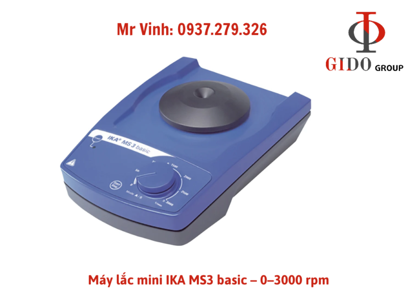 IKA MS3 basic là máy lắc mini dùng cho các ứng dụng lắc ống nghiệm, bình nhỏ và các mẫu thể tích nhỏ trong phòng thí nghiệm.